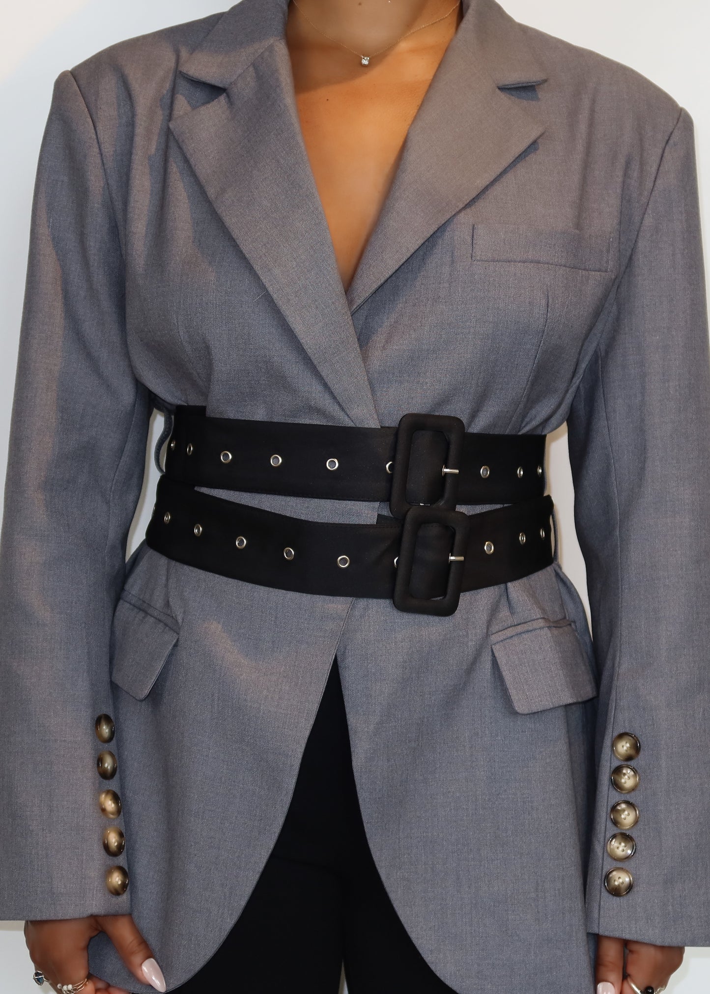 Charlie Double-Belted Blazer