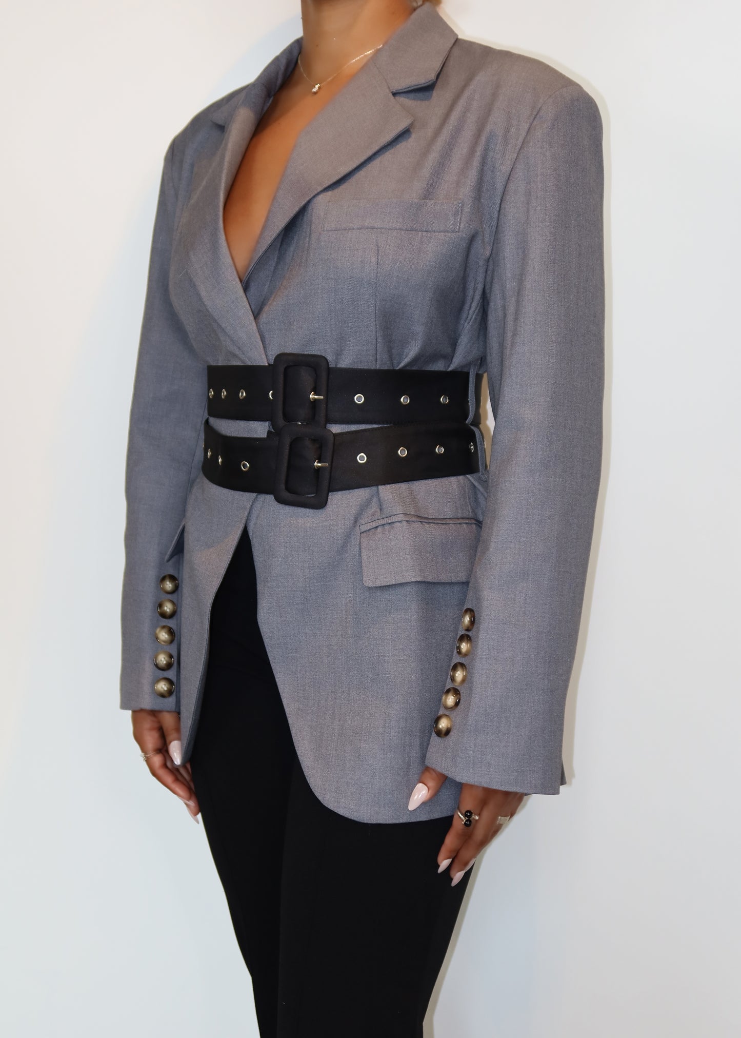 Charlie Double-Belted Blazer