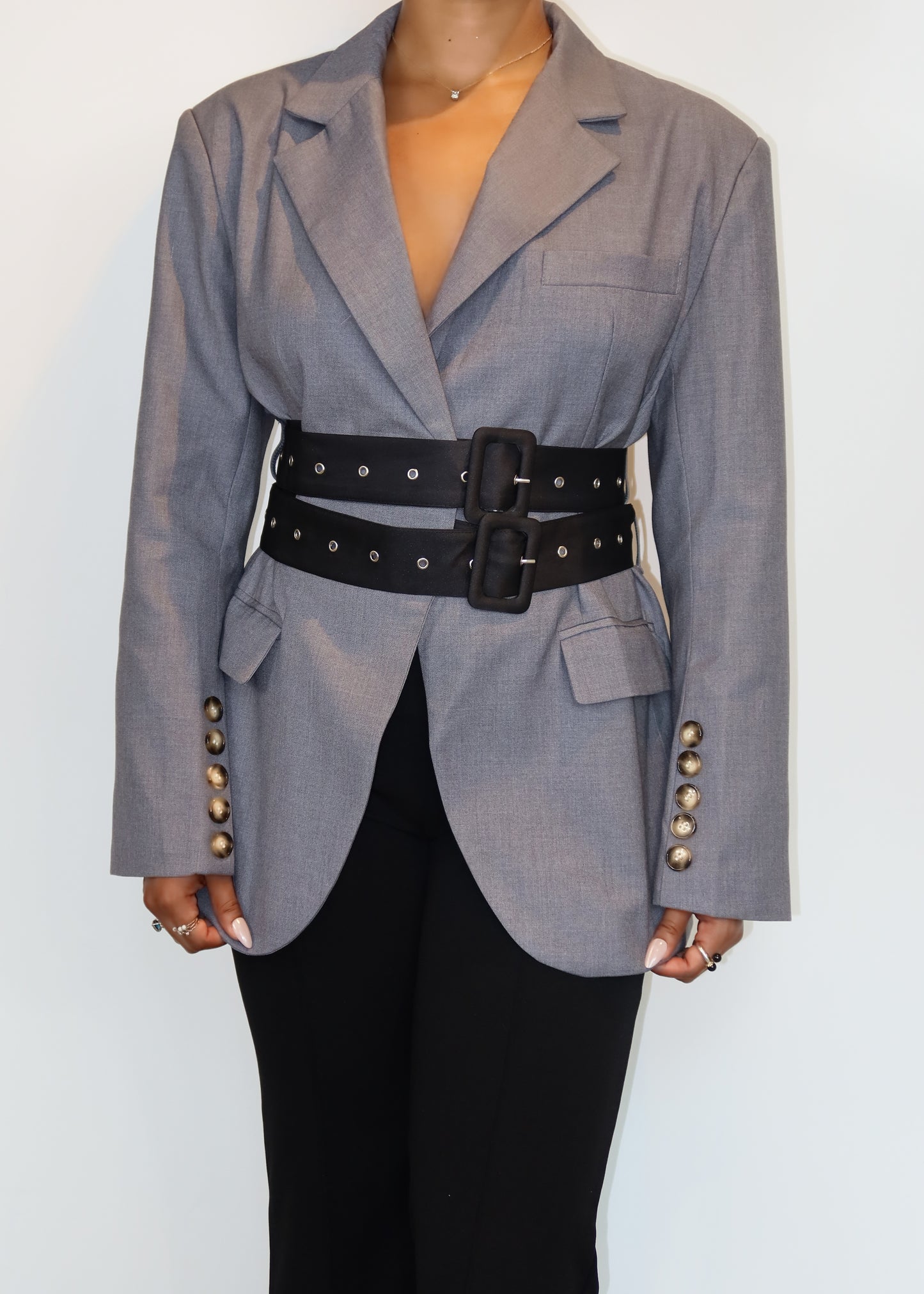 Charlie Double-Belted Blazer