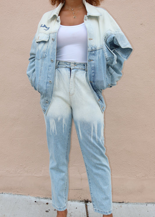 Ombre Light Wash Denim Set