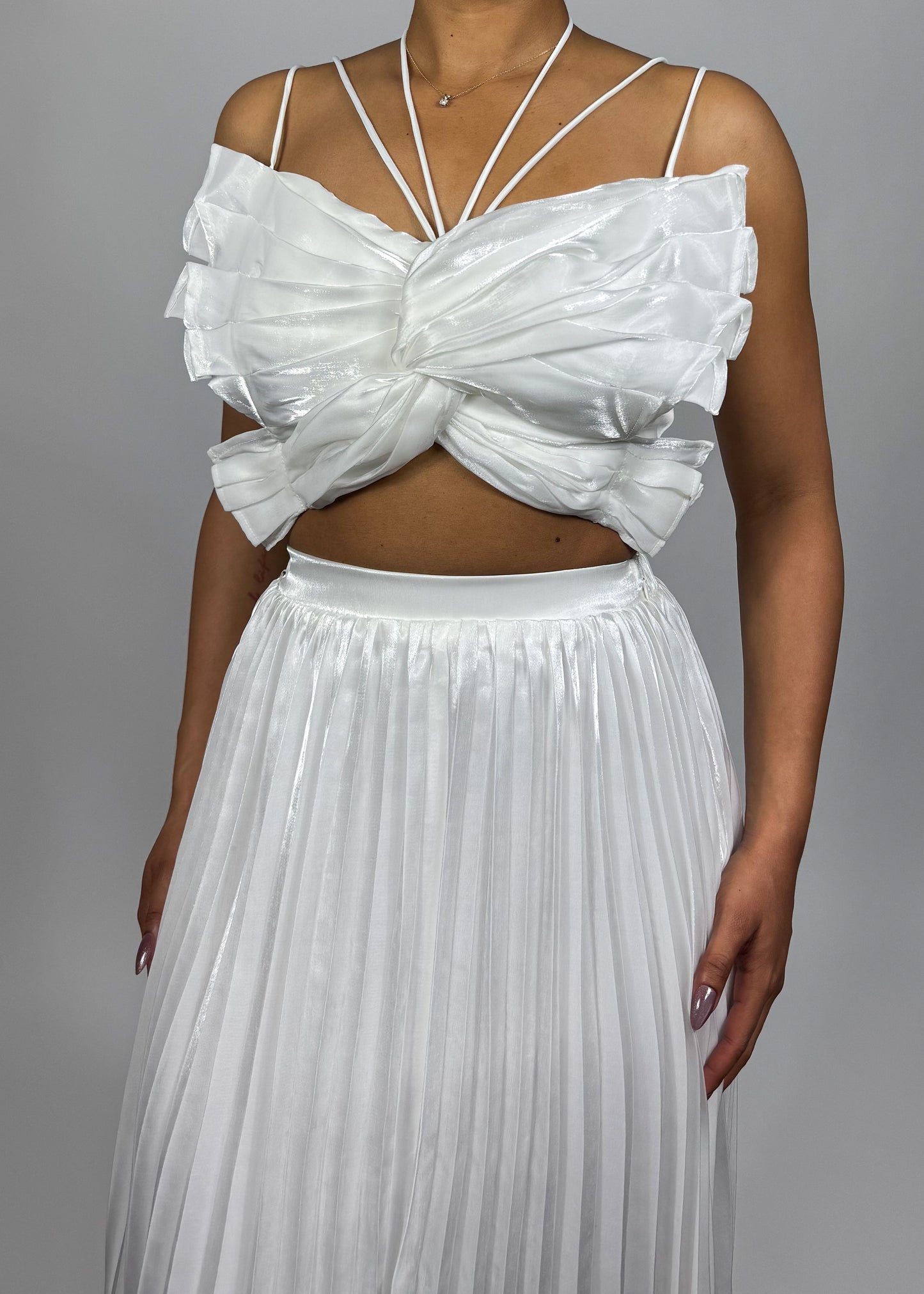 Ivy White Skirt Set