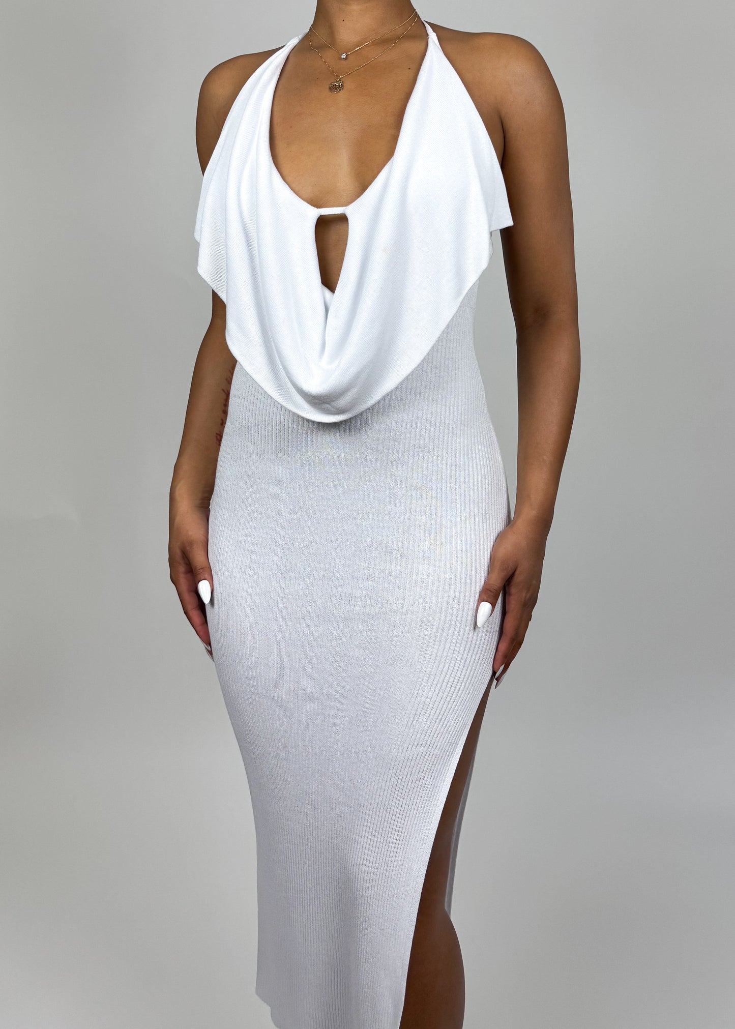 Cali Cowl Neck Midi+