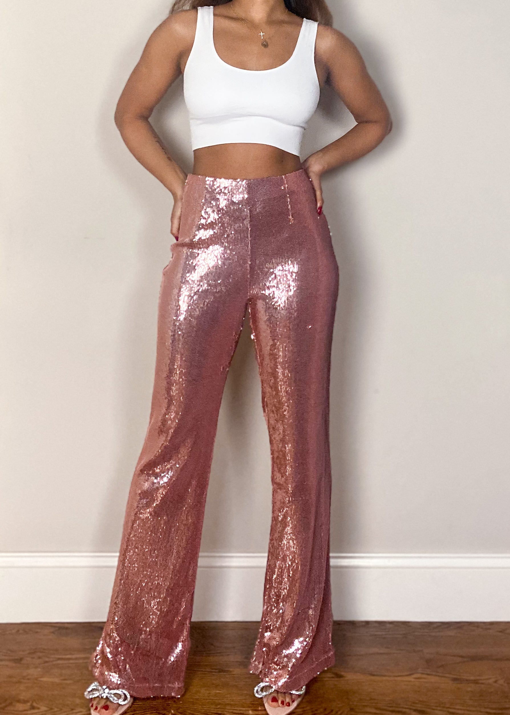 Pink Sequins Pants – House of Culture